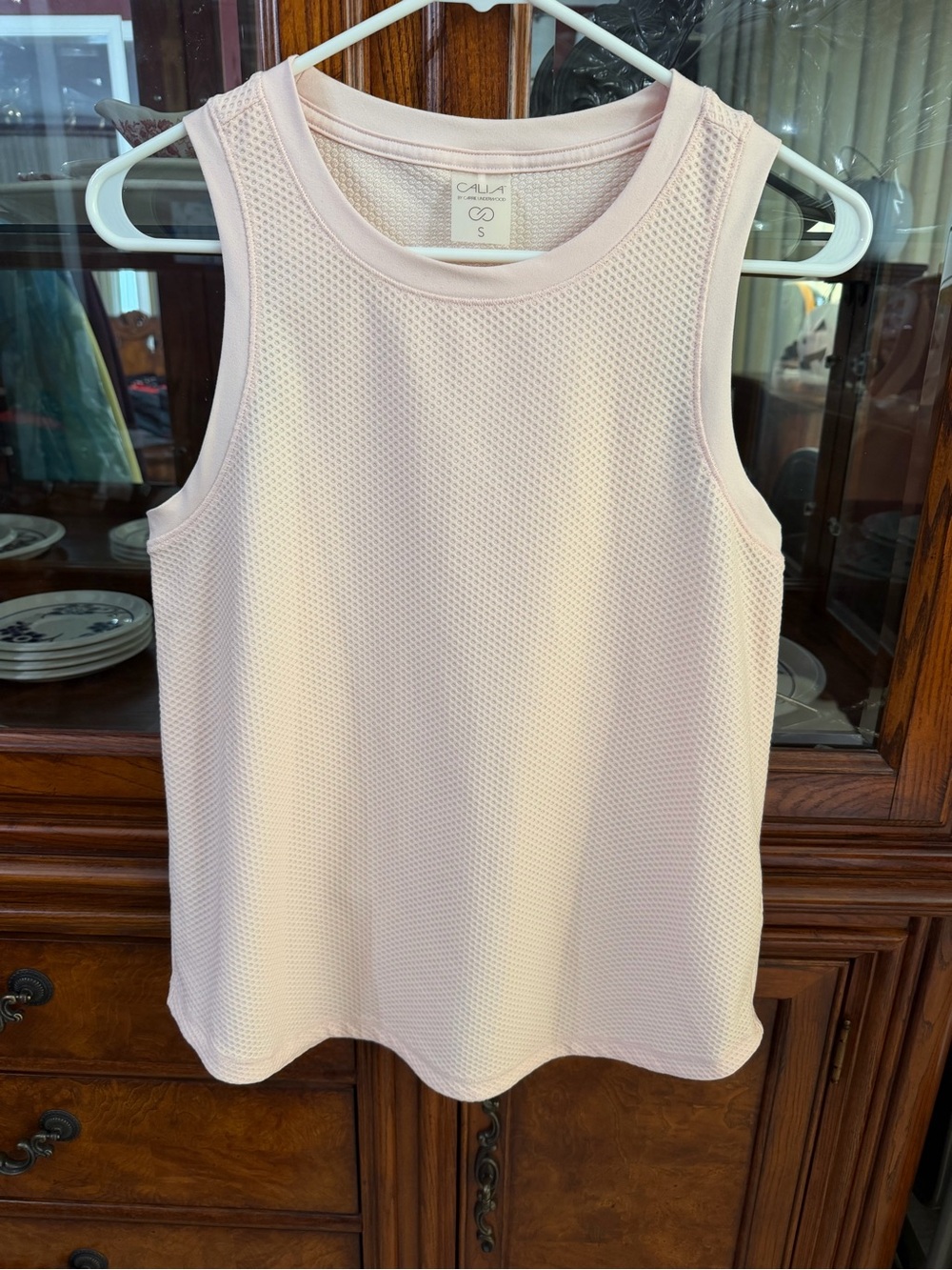 CALIA by Carrie Underwood Light Pink Mesh Sleeveless Tank